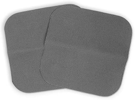 Dritz Twill Iron-On Patches, 5 x 5-Inch, 2 Count, Grey