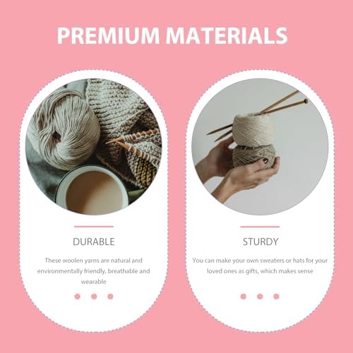 Hand-Knitting Cotton Yarn for Crocheting, 4 Rolls Multi-Craft Yarn