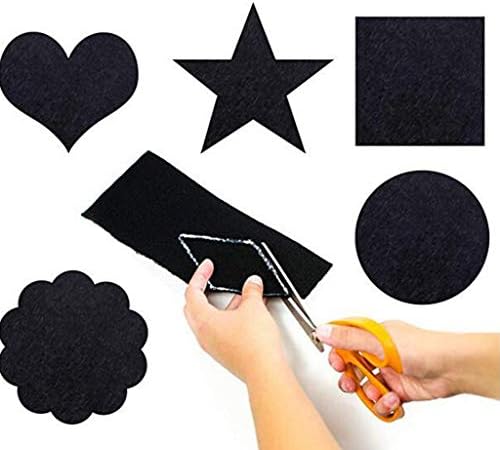 RZJZGZ Adhesive Felt Sheet Black Felt 8.3x11.8in 1mm Fabric Adhesive