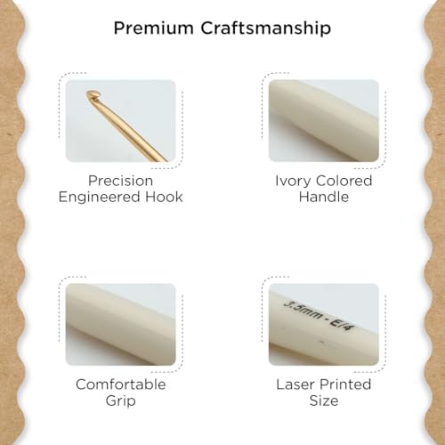 Knitter’s Pride Pearl Single-ended Aluminum Crochet Hook - 3.50mm