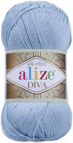 Alize Diva Silk Effect 100% Microfiber Acrylic Yarn 1 Ball skeins