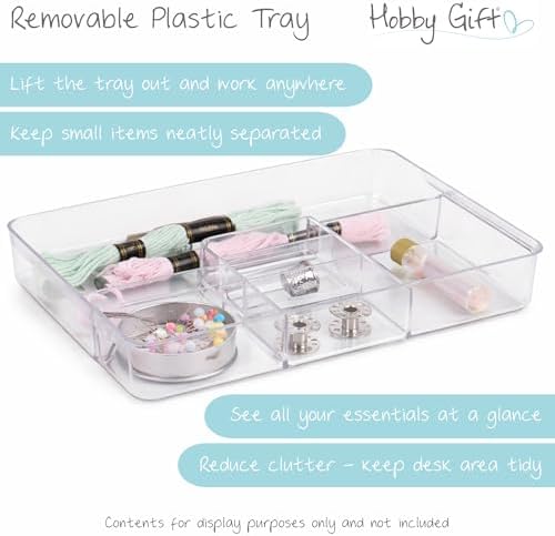 Hobby Gift Large Twin Lid Sewing Box