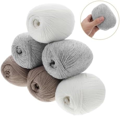 Wool Yarn for Knitting and Crocheting Xmas 6 Balls for Cardigans