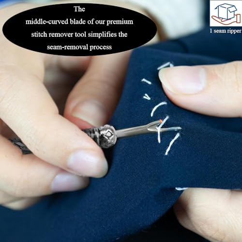 HAHIYO Metal Seam Ripper with Classical Engraved Pattern - Ergonomic