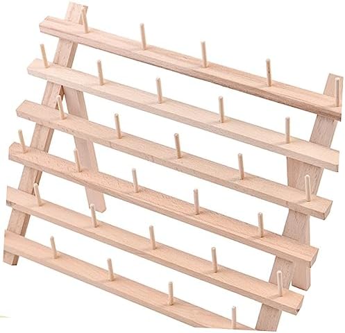 30 Spool Beech Foldable Thread Rack Organizer for Sewing