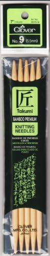 Takumi Bamboo Double Point Knitting Needles 7 5/Pkg-Size 9/5.5mm