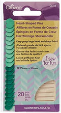 Clover 20/Pkg I Sew for Fun Heart Shaped Pins