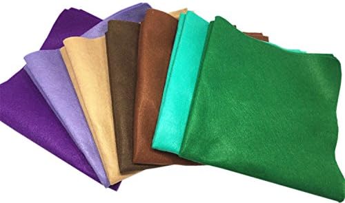 Misscrafts 7pcs 18" X 18" 1.4mm Thick Soft Felt Nonwoven Fabric Sheet