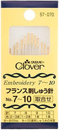 Clover 57-070 French Embroidery Needles Assortment No. 7-10, Pack of