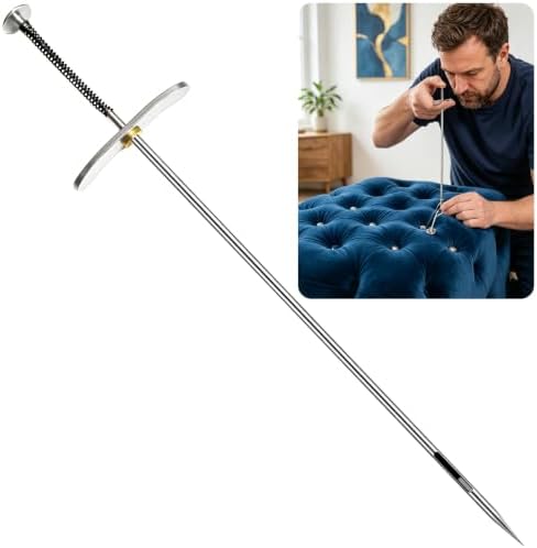 Tufting Needle for Upholstery 12.5" Metallic Silver Sewing Needle (1)