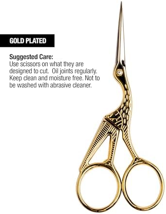 SINGER 4 Inch Forged Embroidery Scissors with Curved Tip for Sewing