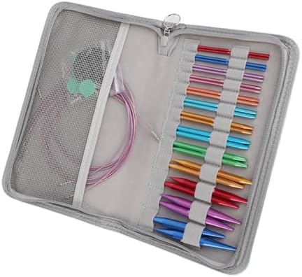 Circular Knitting Needle Set, Interchangeable Metal 3-10mm 26-Piece