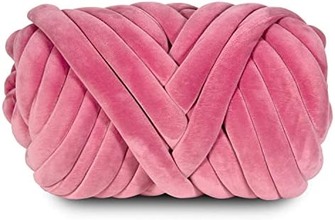 Super Soft Velvet Bulky Yarn, Dark Pink, 2.2 LBS, 36 Yards