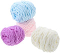 Hand-Knitting Cotton Yarn for Crocheting, 4 Rolls Multi-Craft Yarn