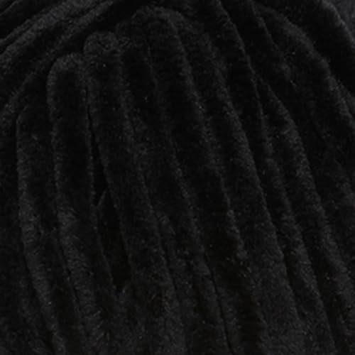 Estako Velvet Yarn for Crocheting, Super Bulky Chenille Yarn, Black