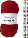 Velvet XL Chenille Yarn - 100g / 74yds (Strawberry, 1 Skein)