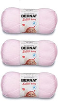 Bernat Softee Baby Yarn for Crocheting Soft, Pink, 3-Pack