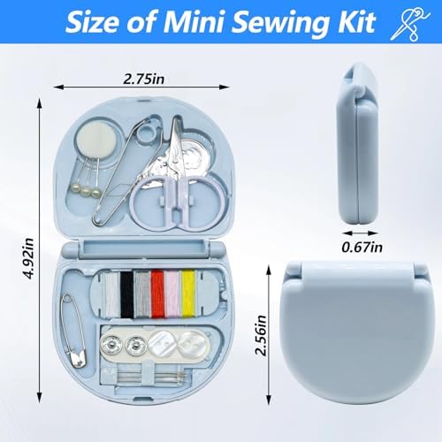 Yasdyri 4 PCS Mini Sewing Kit with Threads Scissors Hand Sewing