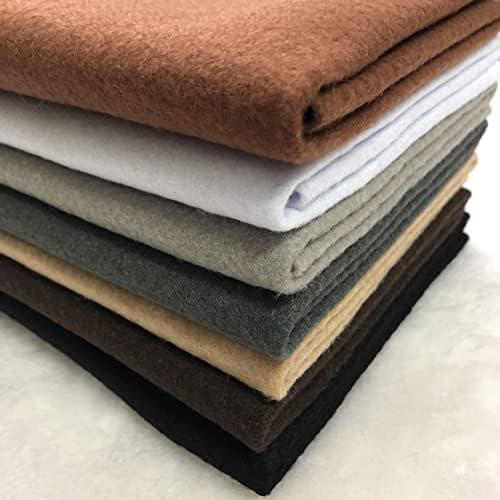 7pcs 18" X 18" 1.4mm Thick Soft Felt Nonwoven Fabric Sheet Pack DIY