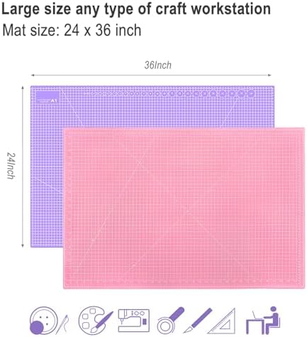 Double Sided Sewing Self Healing Cutting Mat 24 x 36 Inches, A1 Size