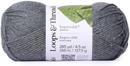 Loops & Threads Impeccable Solid Yarn - Solid Yarn for Knitting