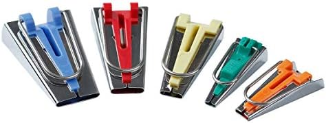 Fabric Bias Tape Maker Tool, 5in1, Sewing Quilting, 6mm 9mm 12mm 18mm