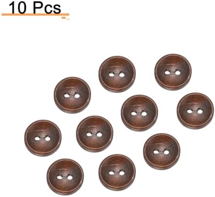 HARFINGTON 10pcs 24L Wooden Sewing Button 5/8"(15mm) 2 Holes Wood