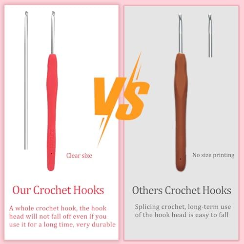 QMNNMA 2.75 mm Crochet Hook, Ergonomic Crochet Hooks, Crochet Needles