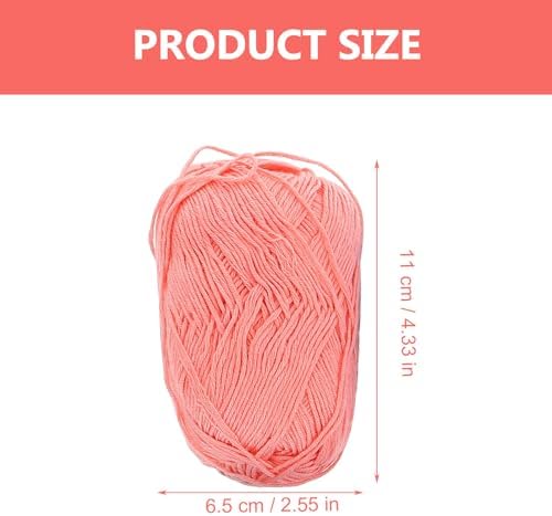 6 Rolls Cotton Crochet Yarn for DIY Knitting Projects, and Scarves