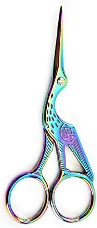 4PCS Vintage Stork Shape Sewing Scissors Stainless Steel Scissors