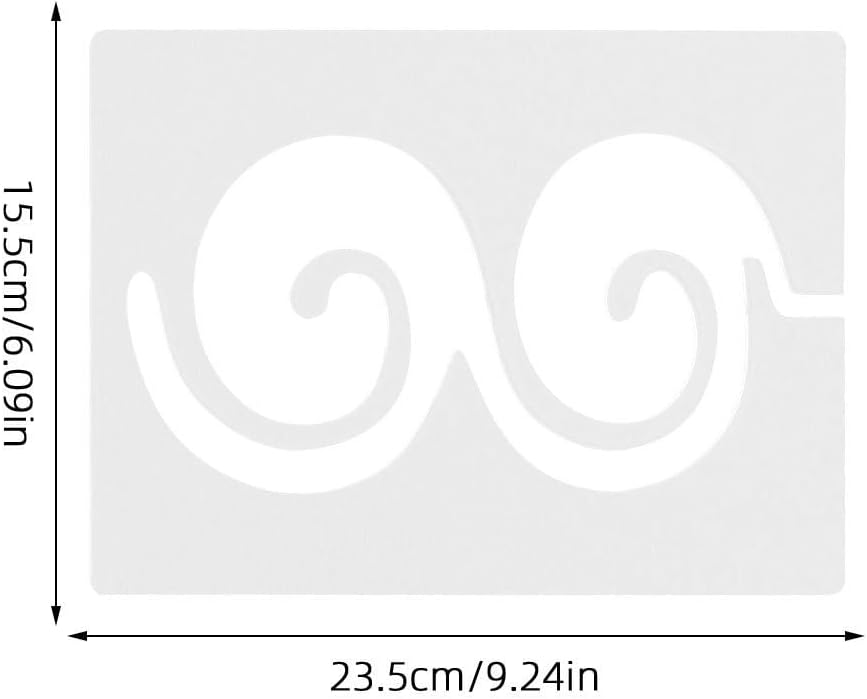 Acrylic Swirl Quilting Template Set for Machine Sewing, 3pcs