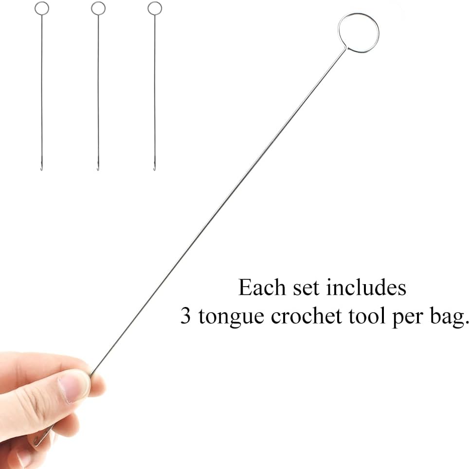 HAHIYO 3Pcs 10.5inches Stainless Steel Drawstring Threader Sewing Loop