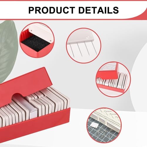 25-Piece Knit Blocking Combs with 30 T-Pins, White