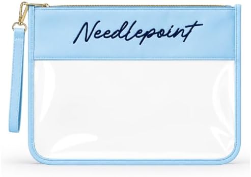 Needlepoint Project Bag, Nylon PVC, Blue