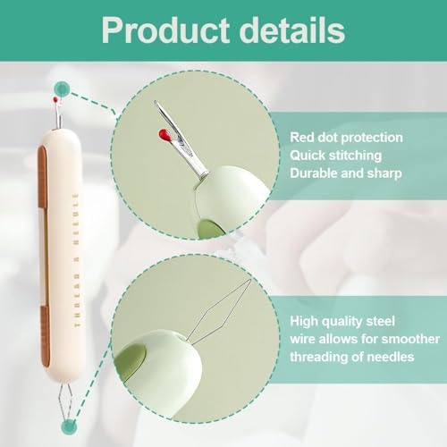 2024 Upgrade 2 in 1 Needle Threader Seam Ripper, Needle Threaders Seam