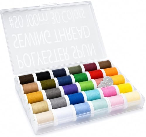 Leonis 30 Color All-Purpose Polyester Sewing Threads 100 m / 110 yds