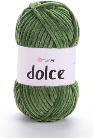 YarnArt Dolce Chenille Yarn – Soft Velvet Yarn for Amigurumi, Plush