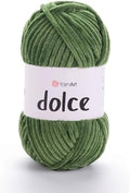 YarnArt Dolce Chenille Yarn – Soft Velvet Yarn for Amigurumi, Plush