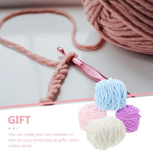 Hand-Knitting Cotton Yarn Xmas 4 Rolls for Crochet Shawls
