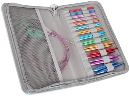 Interchangeable Circular Knitting Needle Set 3mm to 10mm, Aluminum