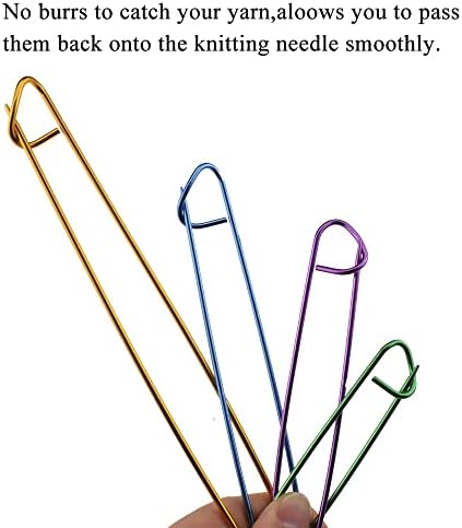 Hahiyo Needles Stitch Holders Set Sturdy Aluminum Mixed Color Safety
