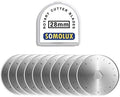 SOMOLUX 28mm Rotary Cutter Blades 10 Pack, Fits OLFA,Fiskars Etc
