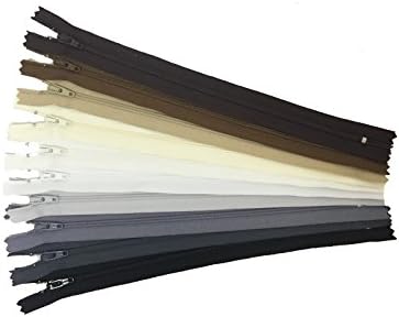 YKK Zippers MultiColor Neutral Colors Pack 7 Inch Number 3 Nylon Coil