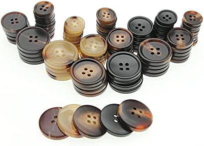Mixed Resin Sewing Buttons 110 PCS, Round Bulk Buttons for DIY Sewing