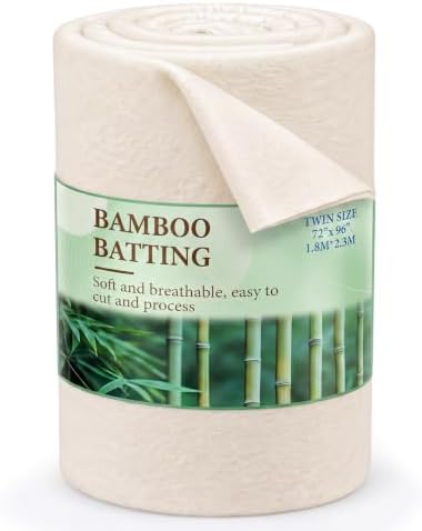 Gilprop 72 x 96 Inches Bamboo Quilt Batting Roll for Quilting and