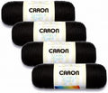 Caron H970039727 Simply Soft Solids Yarn 100% Acrylic - 6 oz - Black