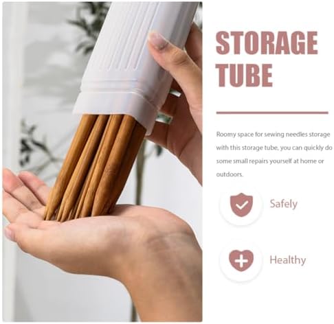 Plastic Needle Case Winter Knitting Needle Holder Tube 5pcs