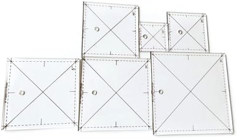 6Pcs Acrylic Fussy Cut Ruler Set