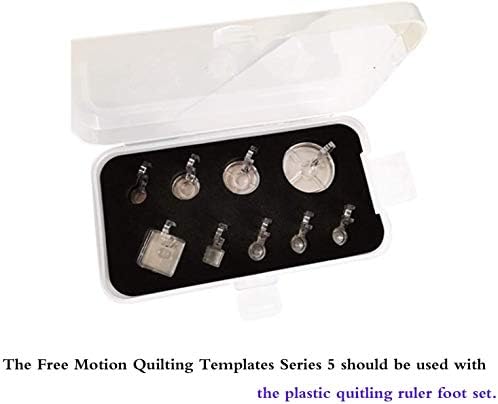 10pcs Free Motion Quilting Template Series 5+9pcs Low Shank Quilting