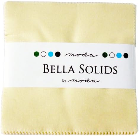 Moda Basics Bella Solids Snow 9900-11 Charm Pack, Set of 42 5-inch
